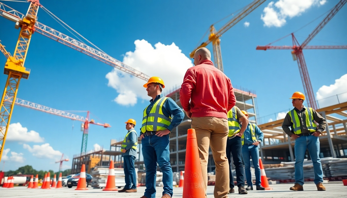 Tennessee construction news highlights active job sites with workers and cranes in action.