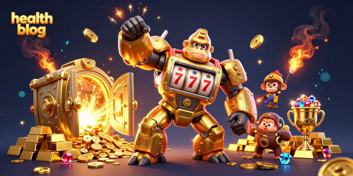Engage in a thrilling health blog experience featuring a vibrant 3D casino scene.