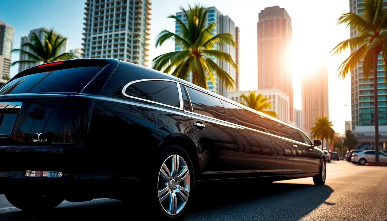 Experience luxury with an elegant limousine service Miami FL as it awaits in the vibrant city.