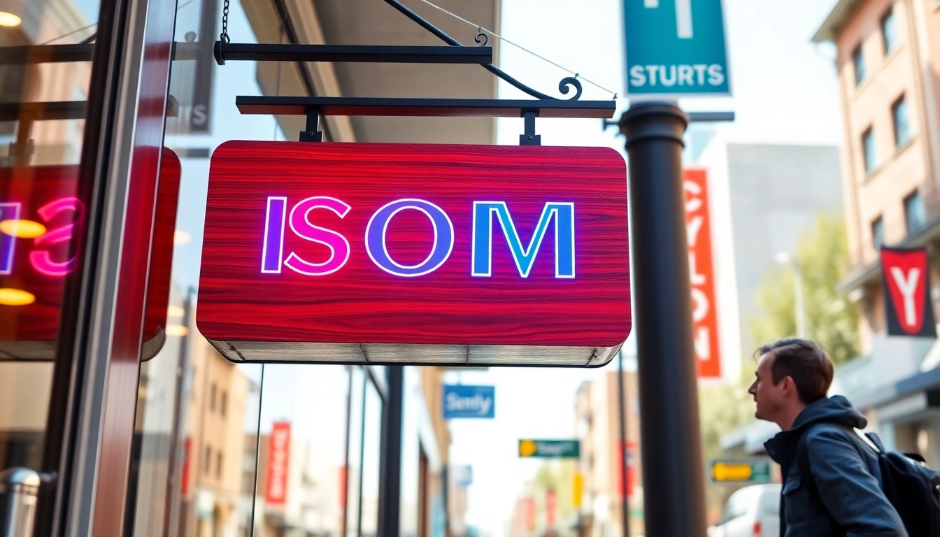 Engaging sign design showcased on a modern storefront, highlighting creativity and visibility.