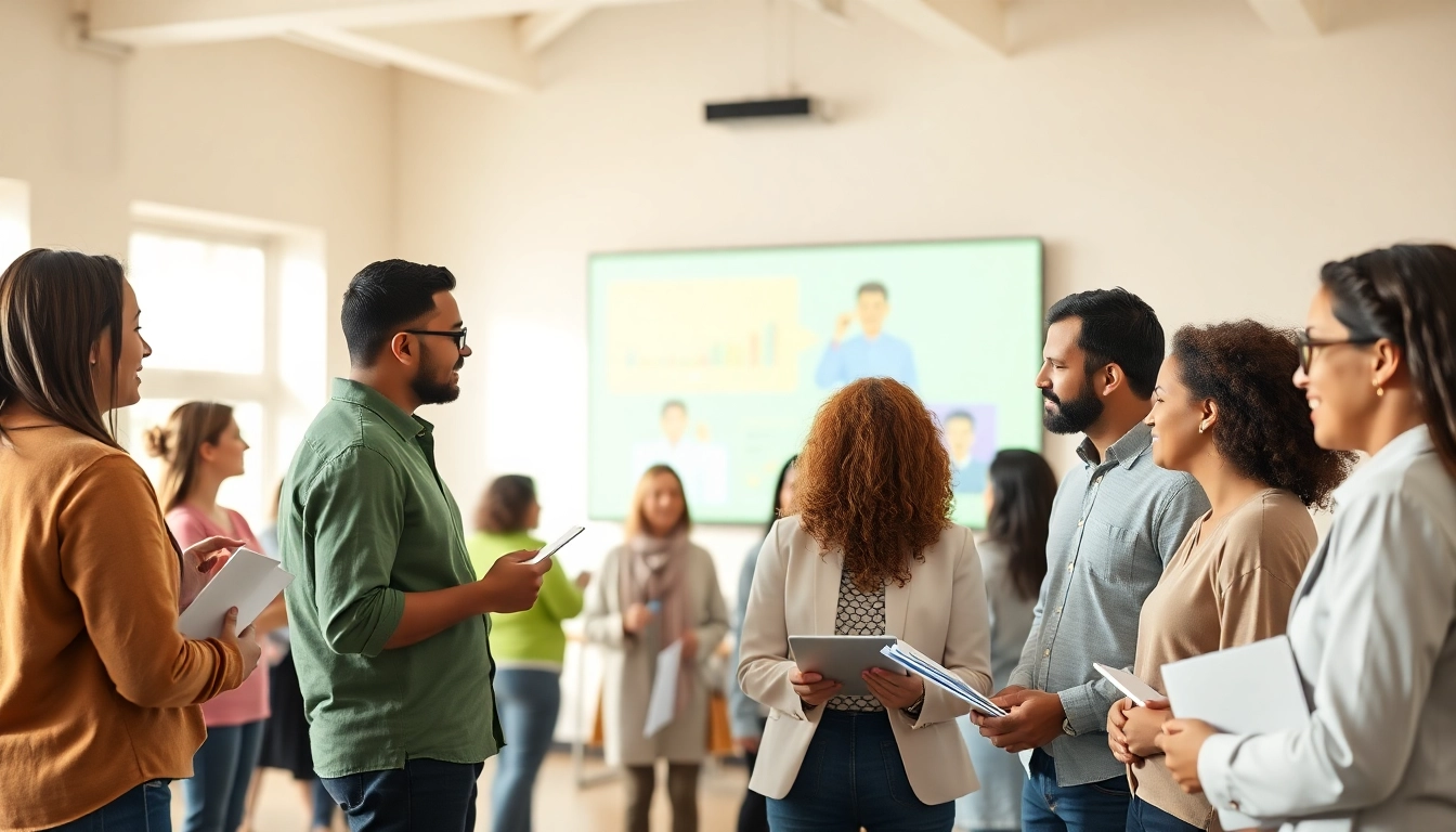 Enhance volunteer management by showcasing a diverse training team in an engaging learning environment.