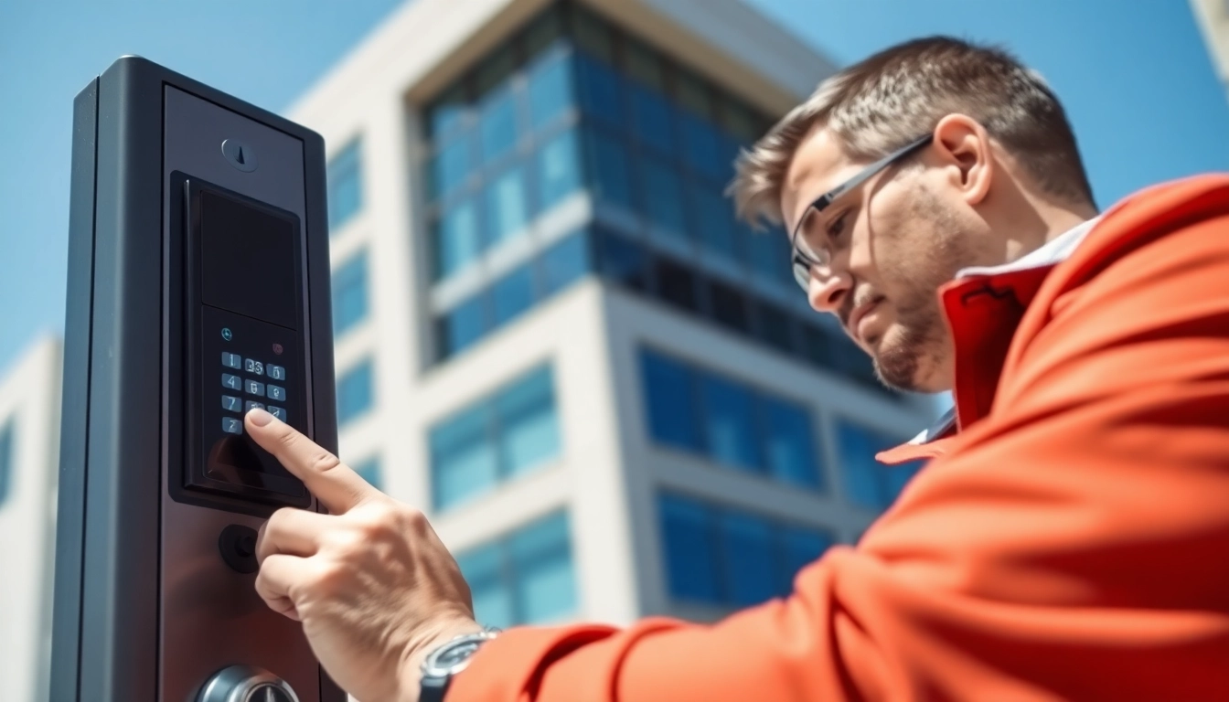 Ensure Commercial Security in St. Louis County, Missouri with a professional locksmith installing high-tech systems.