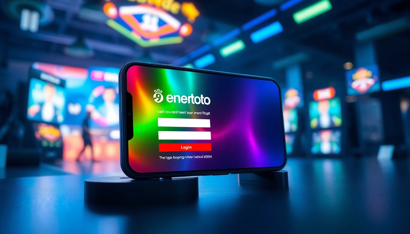 Masuk ke jentoto login dengan tampilan antarmuka modern dan elemen game yang menarik.