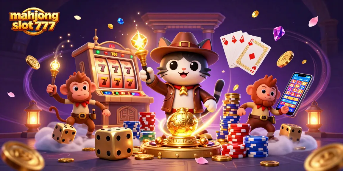 Experience the thrill of mahjong slot 777 as coins cascade and jackpots await in this captivating scene.