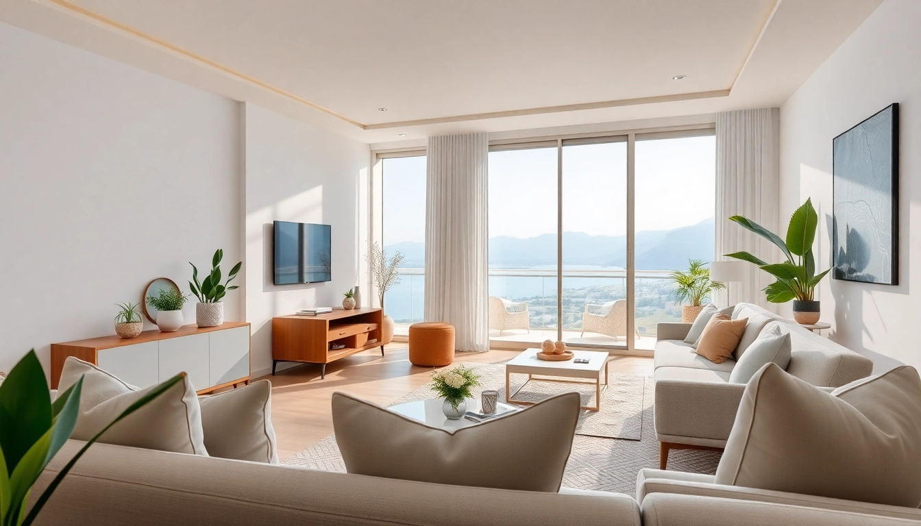 Buy apartment in Alanya featuring a stylish interior design and stunning coastal views.