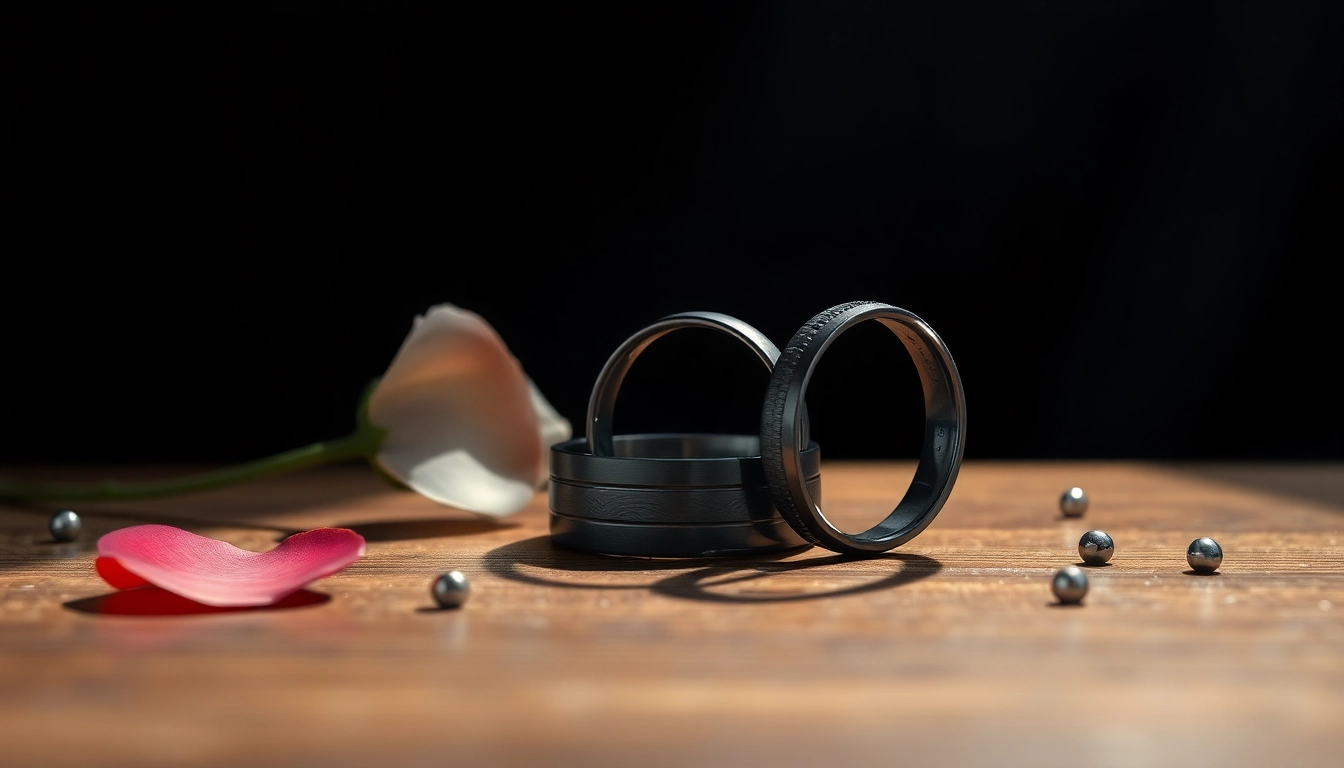 Stylish Black Zirconium Rings showcasing intricate designs and luxurious textures.