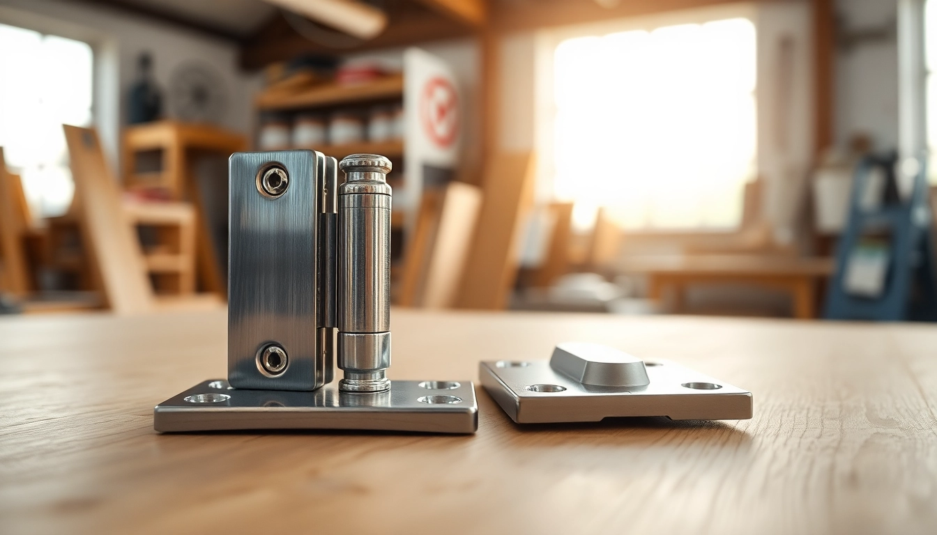 Visualize top Cabinet Hinge Manufacturers showcasing intricate hinge designs in a workshop setting.