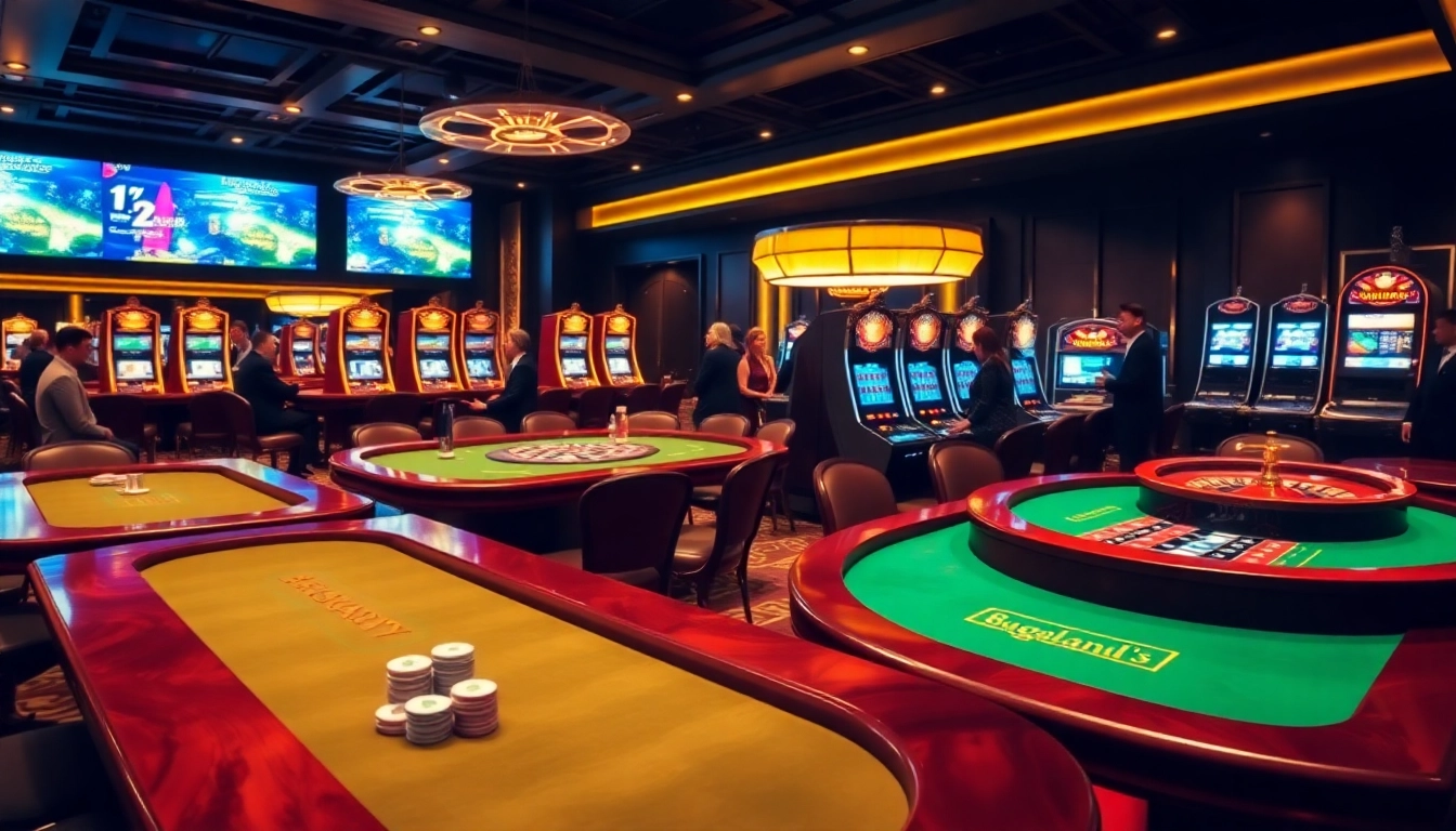 Experience thrilling gameplay at Bugatti8 with exciting casino tables and luxurious ambiance.