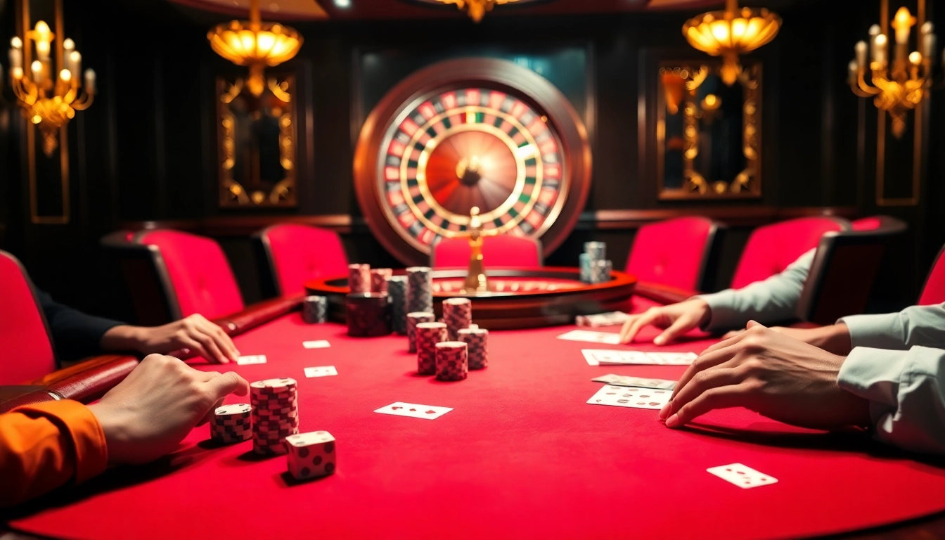 Engaging poker scene showcasing hidden wiki link strategies for winning in gambling.