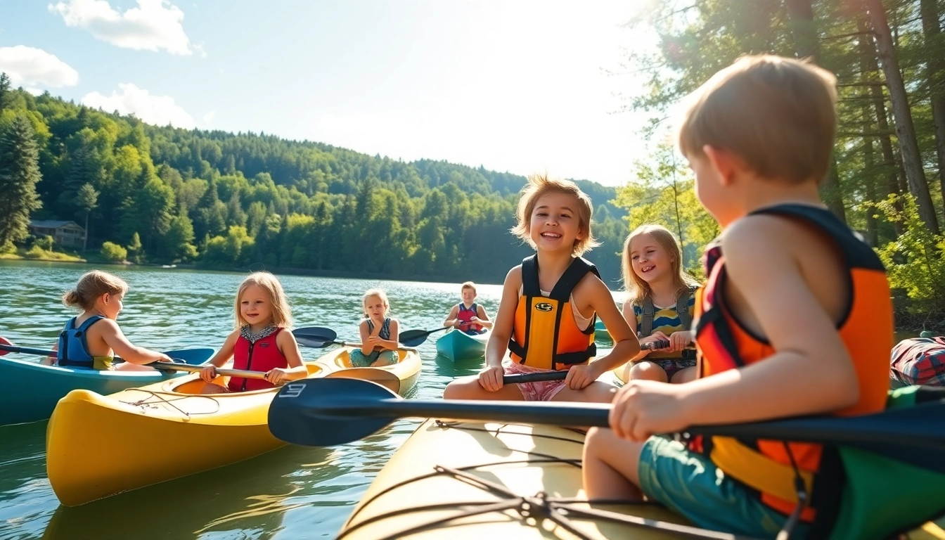 Children enjoying activities at illinois summer camps in a lively outdoor setting.