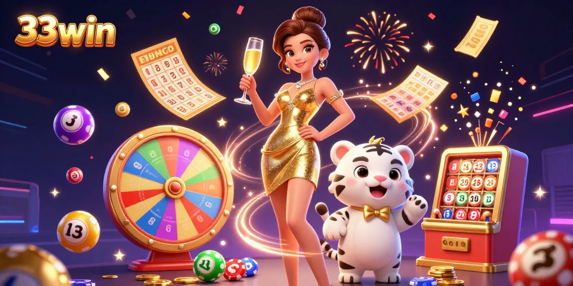 Experience the thrill of gambling with 33win's exciting scene of fortune and luck.