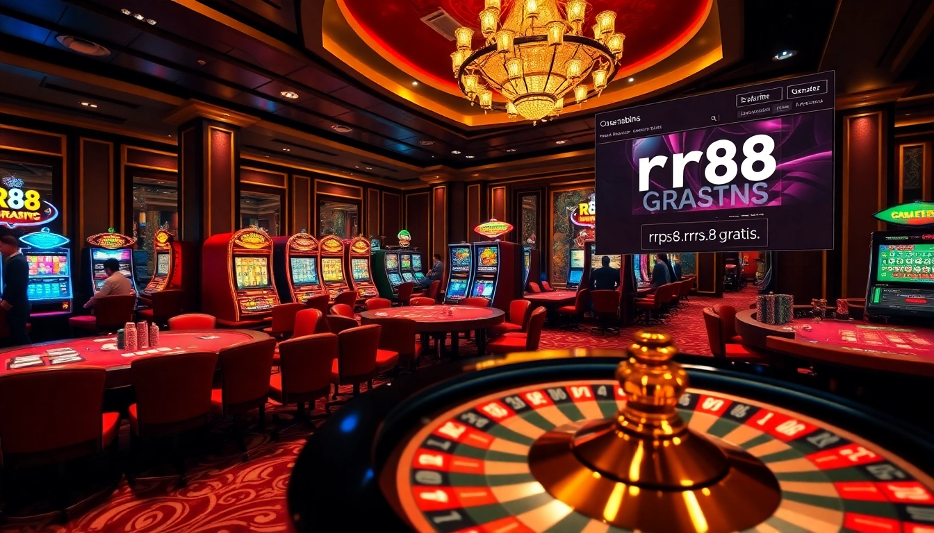 Experience the excitement of gambling at https://rr88.gratis/ with a lively casino setting featuring roulette and poker.