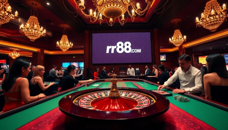 Experience the thrill of betting at rr88com's vibrant casino tables with exciting games.