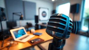 MV88 microphone showcased in a modern, professional workspace, symbolizing innovation and audio capture excellence.