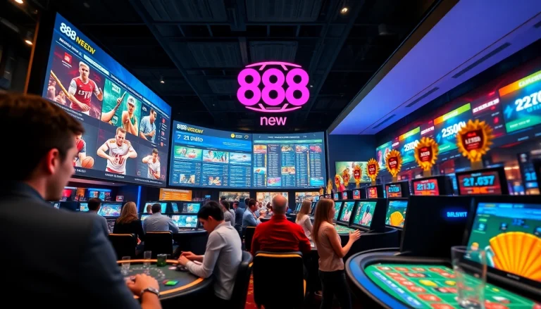 Experience the thrilling atmosphere of 888new's online casino with engaging players and a modern interface.