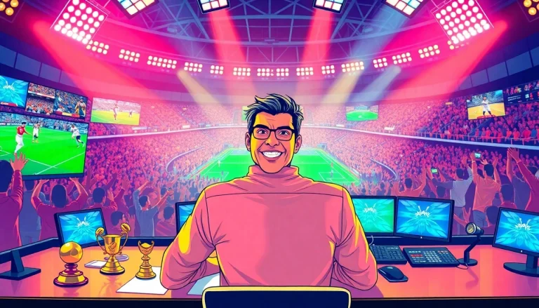 스포츠중계하며 해설하는 전문가의 독창적인 모습