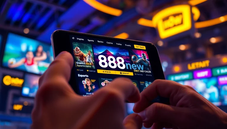 Engaging mobile gaming experience with 888new, showcasing vibrant graphics and a user-friendly interface.