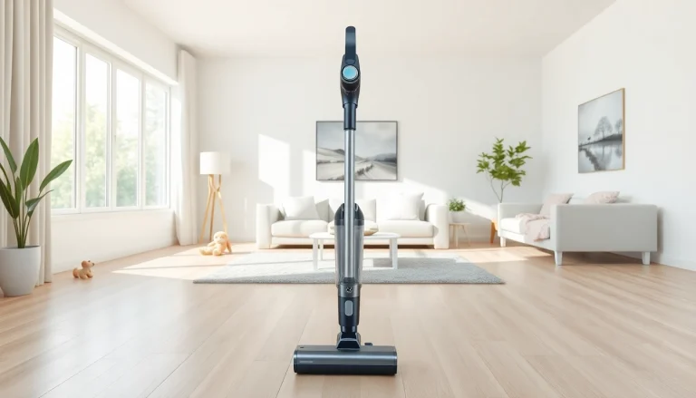 Best cordless vacuum showcasing design and performance in a modern home setting.