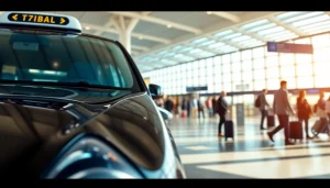 Plan your taxi Nottingham to Heathrow Airport transfer with a professional service amidst a busy airport setting.