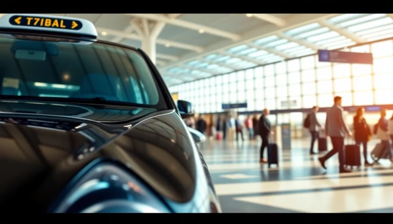 Plan your taxi Nottingham to Heathrow Airport transfer with a professional service amidst a busy airport setting.