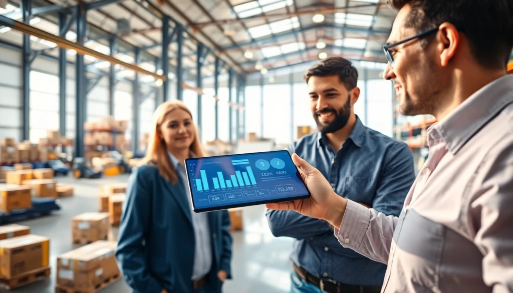 Logistics team collaborating on 3PL strategies in a modern warehouse environment.