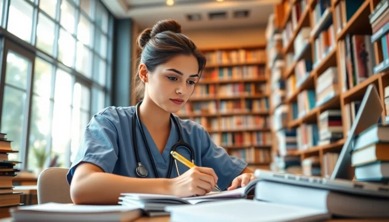 Explore cheap nursing term papers while studying in a bright library atmosphere.