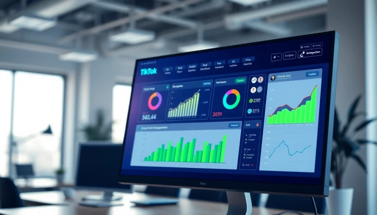 Engaging TikTok SMM panel interface showcasing analytics for social engagement.