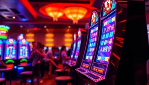 Menangkan slot gacor dengan mesin slot menarik yang dikelilingi suasana meriah dan penuh semangat.