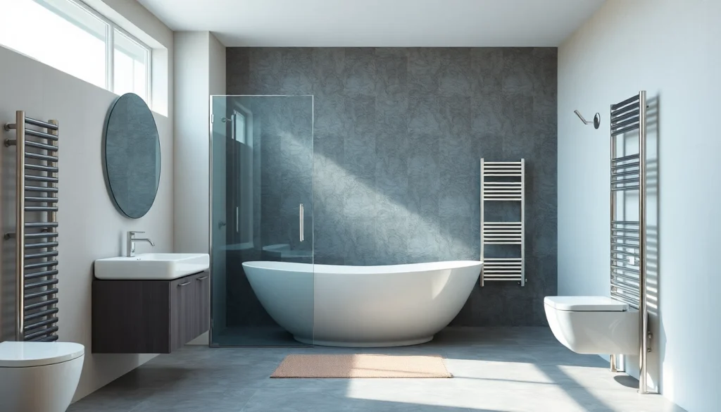 Produktion hochwertiger sonni sanitär Produkte in modernem Badezimmerambiente.