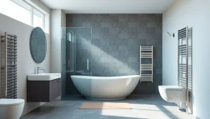 Produktion hochwertiger sonni sanitär Produkte in modernem Badezimmerambiente.