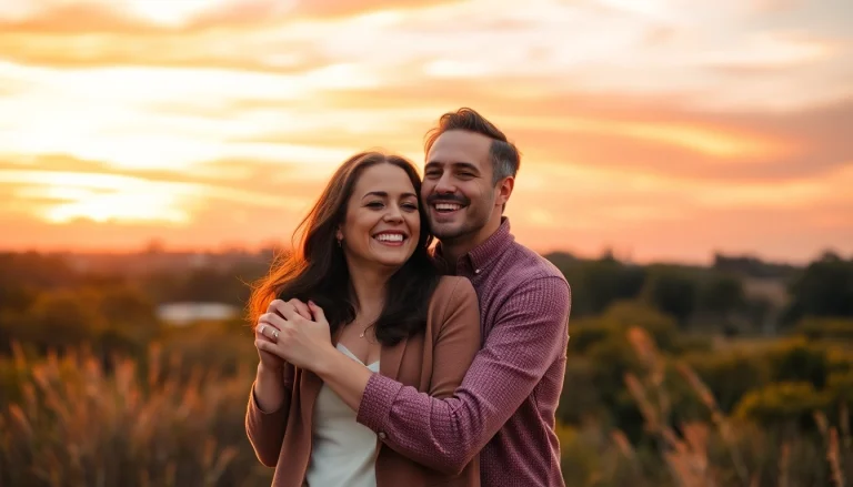 Portrait of a couple in Tampa, Florida, captured by a professional photographer, showcasing genuine emotions.