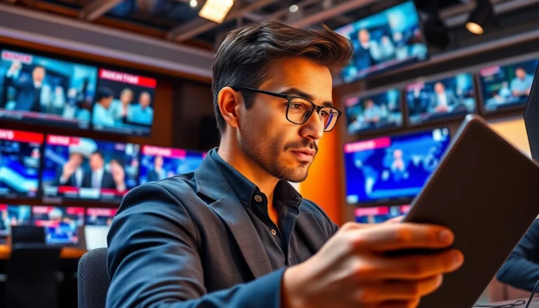 Reviewing latest news at https://diknews.co.uk/thestar-co-uk-lates-news/ in a modern newsroom environment.