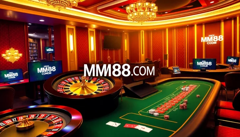 Experience the excitement of MM88 COM online gambling with luxurious casino visuals and engaging gameplay.