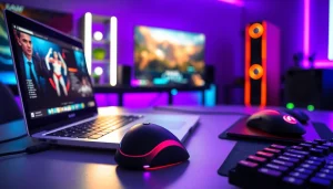 Merayakan kesenangan bermain dengan link sayaptogel menampilkan perangkat gaming yang canggih.