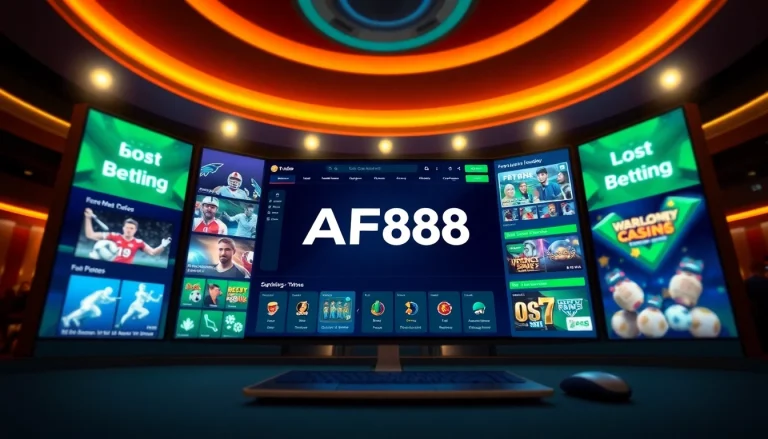 Online betting interface illustrating AF88's user-friendly design and diverse gaming options.