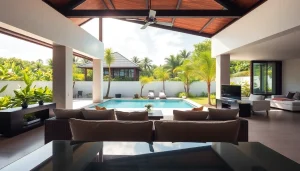 Villa property management showcasing a luxurious villa in Phuket, emphasizing outdoor living and relaxation.