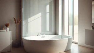Installer une paroi de douche moderne dans une salle de bain élégante