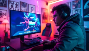 Masuk ke permainan login lapak303 game dengan gamer yang fokus di setup teknologi tinggi.