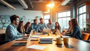 Team collaboration in a vibrant workspace at https://valuesfirst.com, promoting creativity and productivity.