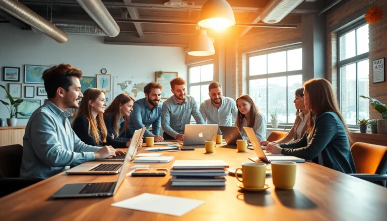 Team collaboration in a vibrant workspace at https://valuesfirst.com, promoting creativity and productivity.