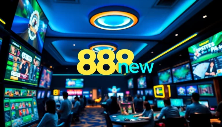 Experience the exciting world of 888new with a modern gaming interface and vibrant players.