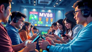 MV88 gaming app interface showcasing diverse players enjoying an exciting online experience.