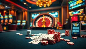 Experience the thrill of gaming at BIG88.BAR with vibrant poker tables and a buzzing casino atmosphere.