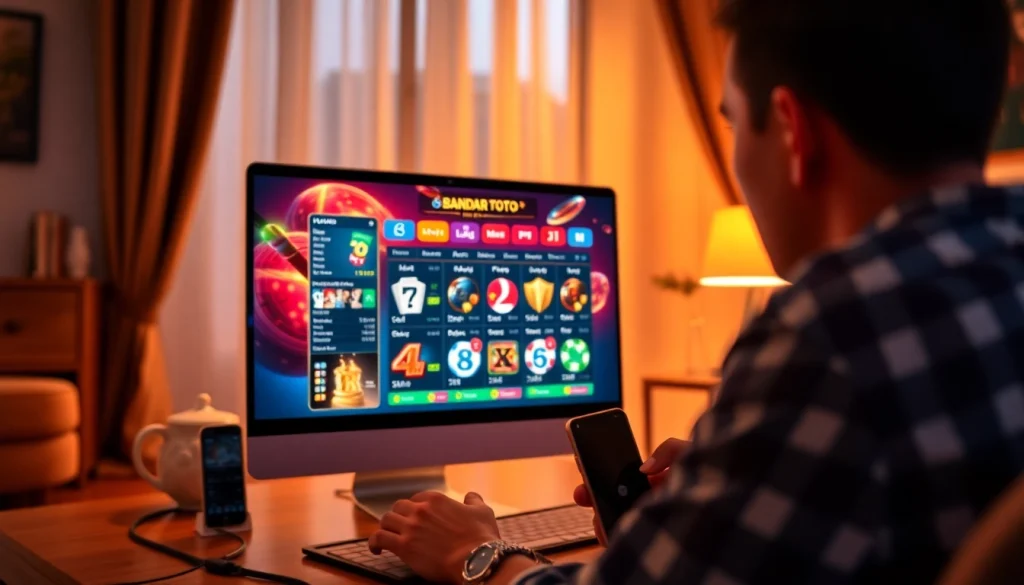 Menunjukkan pengalaman bermain bandar toto dengan antarmuka digital yang menarik.
