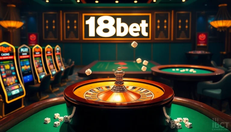 Experience the excitement of 188bet đăng nhập with vibrant casino tables and illuminated slot machines.