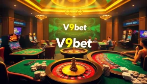 Experience the excitement of V9bet's online casino games in a vibrant gambling scene.