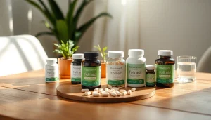 穏やかなウェルネス空間に自然の要素とともに置かれた葉酸サプリのおすすめ（葉酸サプリ おすすめ）