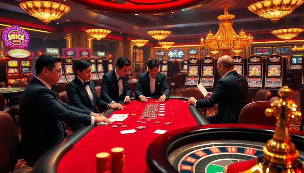 Engaging poker strategy scene at https://bl555.direct/ showcasing high-stakes action and vibrant casino atmosphere.