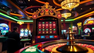 Engaging players at the luxurious doaslot slot machine amidst an exciting casino atmosphere.