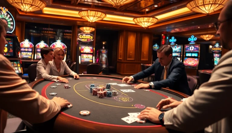 Experience the excitement of RR88 at a luxurious casino table with vibrant slots and poker chips.